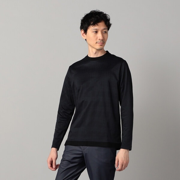 シルキーポンチ モックネック長袖Tシャツ | コムサ・メン(COMME CA MEN