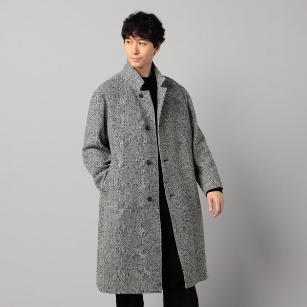 美品 ロロピアーナ エディフィス ダブルチェスターコート Sサイズ ブラック 2022AW エディフィス【 ロロピアーナ】ダブルブレスト