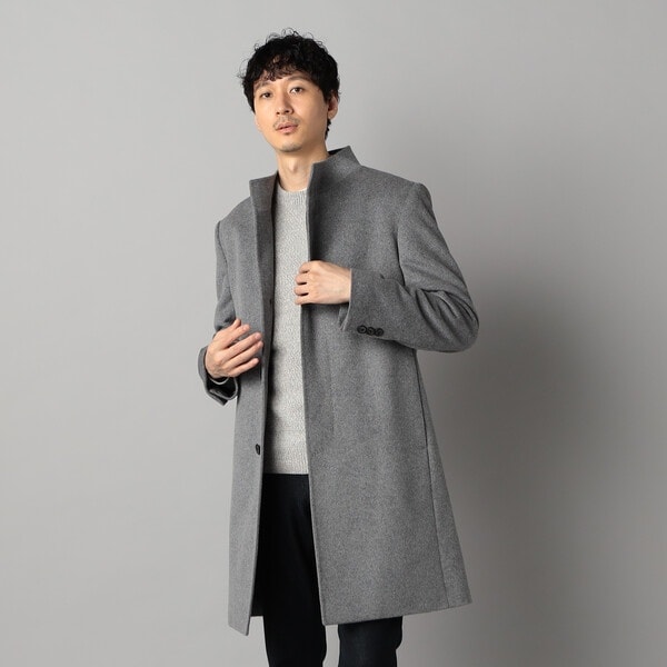 401 新品 五大陸 アンゴラビーバー スタンドカラーコート メンズ L アンゴラビーバー スタンドカラーコート | 五大陸(gotairiku) | マルイ