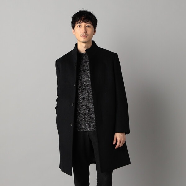 アンゴラ70%【SOLEIL】マキシ丈比翼ロングコート 日本製 ベルト 黒 L アンゴラ70%【SOLEIL】マキシ丈比翼ロングコート 日本製 ベルト 黒 L