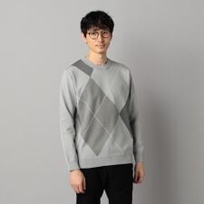 アーガイル柄 クルーネックニット