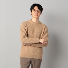 ベビーアルパカ ワッフルニット