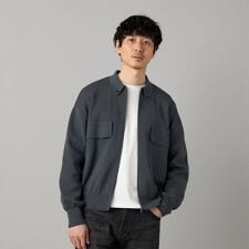 オーバーサイズ ニットブルゾン