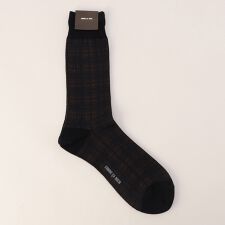 チェック柄 クルーソックス