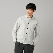 透かし編み ポロカーディガン