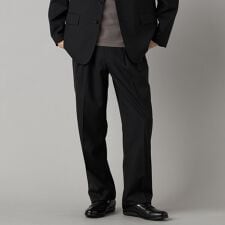 【セットアップ対応】尾州産 ウォッシャブルトロ 2タックパンツ