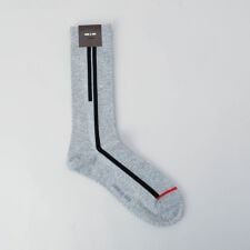 ライン柄 クルーソックス