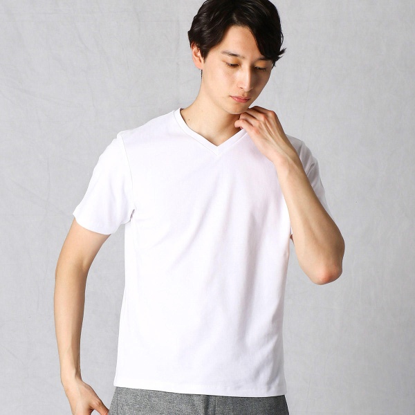 ノンステイン×ナノファイン加工 VネックTシャツ | コムサ・メン(COMME