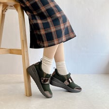 【25秋冬新作】洗える 軽量 ウェッジソール カジュアルスニーカー