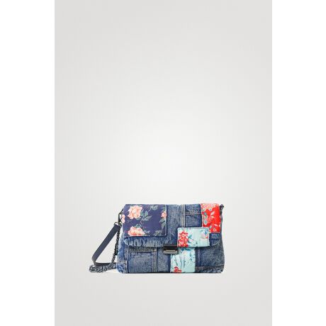 花柄&デニムパッチワークのクロスボディバッグ | デシグアル(Desigual 