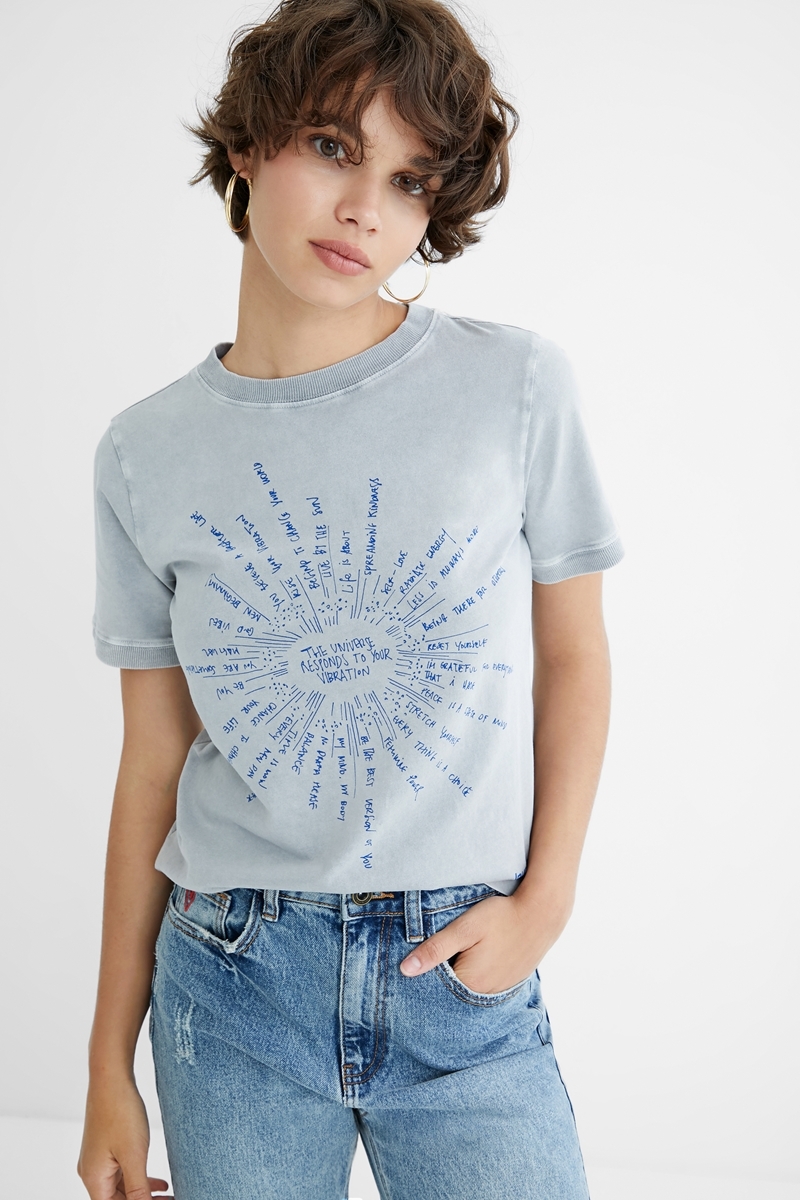 100％コットン素材のレディースメッセージTシャツ | デシグアル