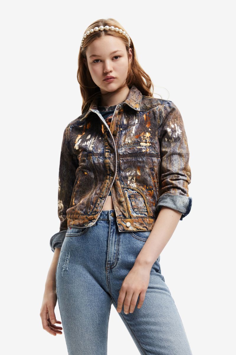 専用です！！DESIGUALデジグアル　レアデニムジャケット メタリック デニムトラッカージャケット | デシグアル(Desigual