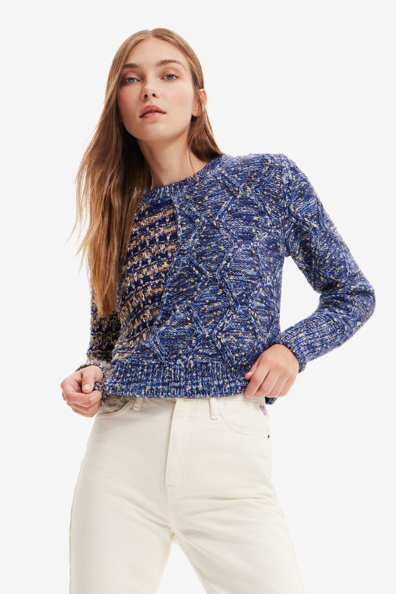Desigual｜ハイブリッド ローゲージニット セーター | Rakuten