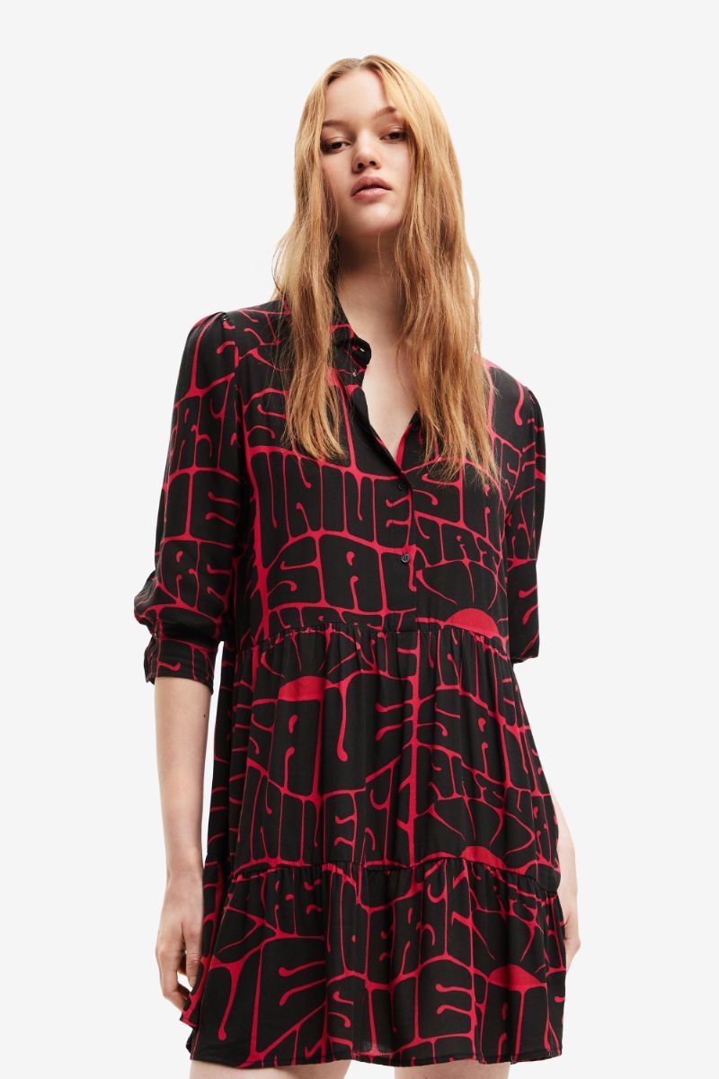 メッセージ ショート シャツワンピース | デシグアル(Desigual