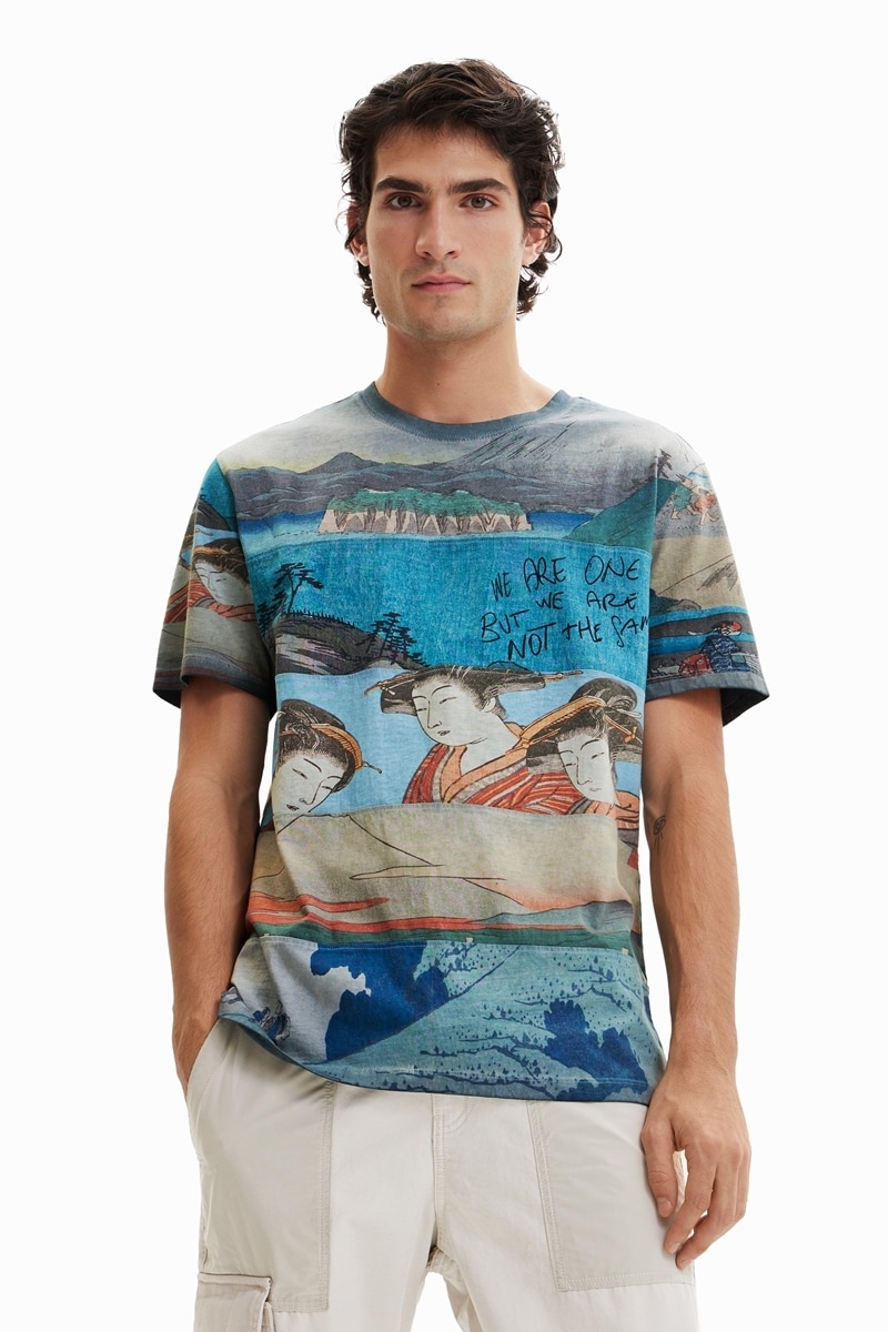 デシグアル Desigual Tシャツ長袖 FLAME （マルチ）（デシグアル