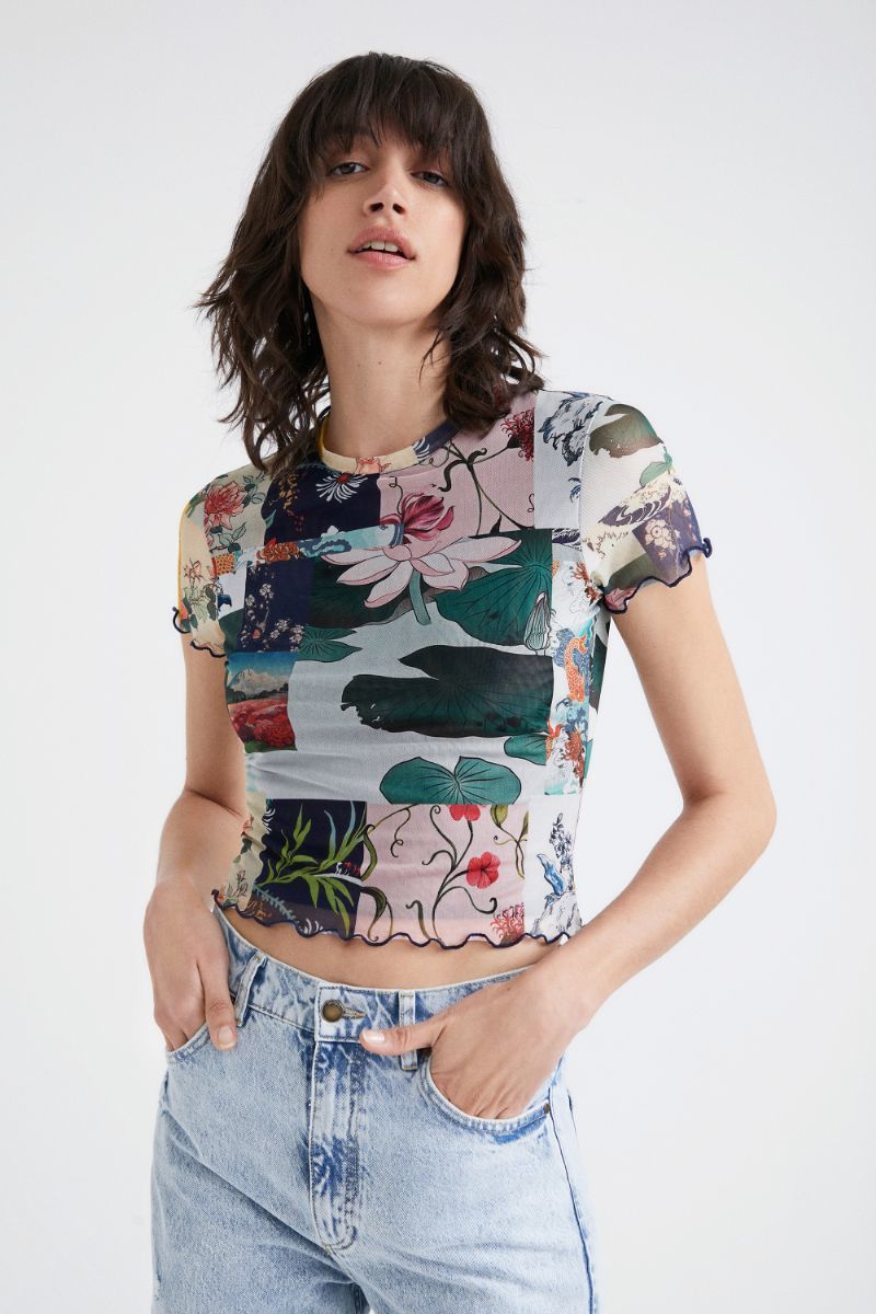 デシグアル Desigual アーティパッチワーク Tシャツ （マルチ） デシグアル Desigual アーティパッチワーク Tシャツ （マルチ