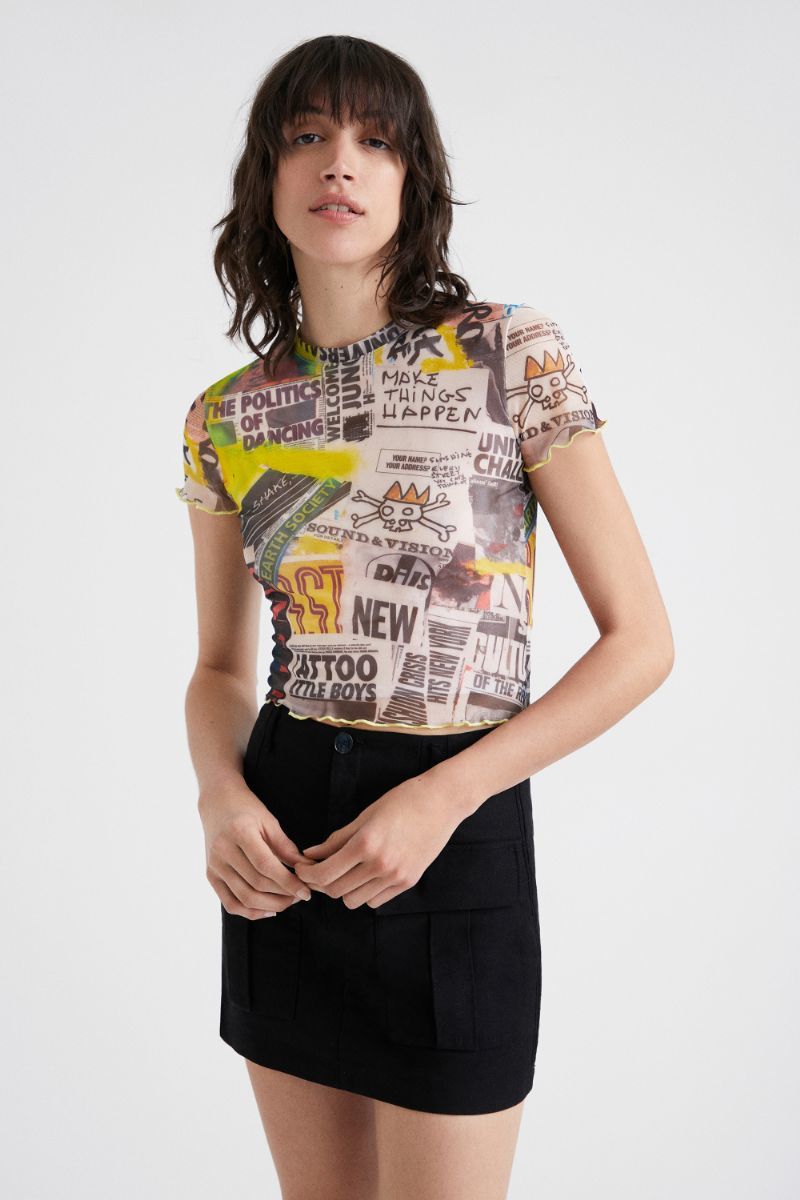 デシグアル Desigual コラージュプリントTシャツ （マルチ） デシグアル Desigual コラージュプリントTシャツ （マルチ