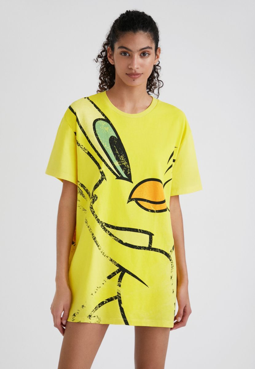 Desigual 22AW メッセージ ショート シャツワンピース ブラック