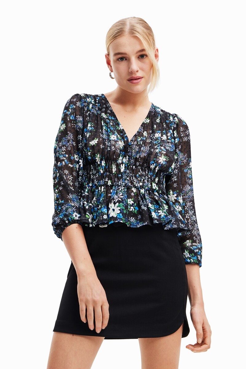 デシグアル Desigual M. Christian Lacroix タペストリーブラウス （ブラウン） デシグアル Desigual M. Christian Lacroix タペストリー