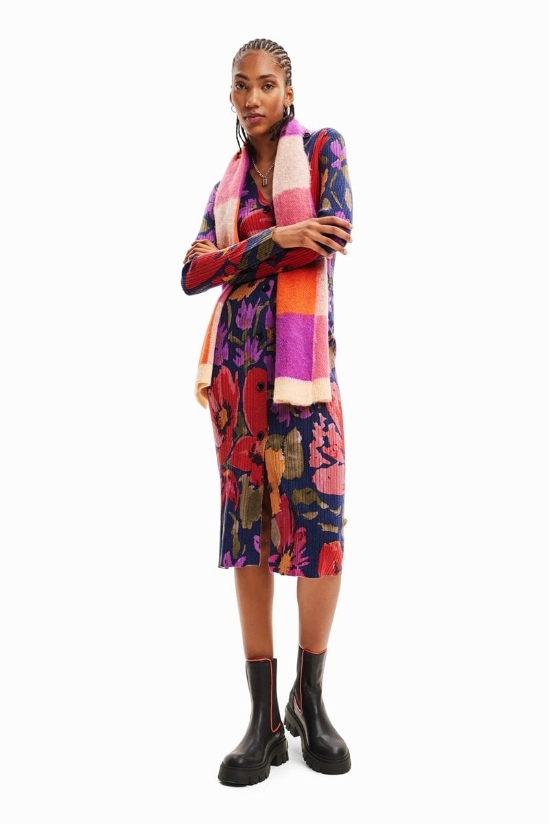 定価27,900 Desigual デシグアル 花柄スイスドットミディワンピース Amazon.co.jp: [デシグアル] 花柄 スイスドット ミディ