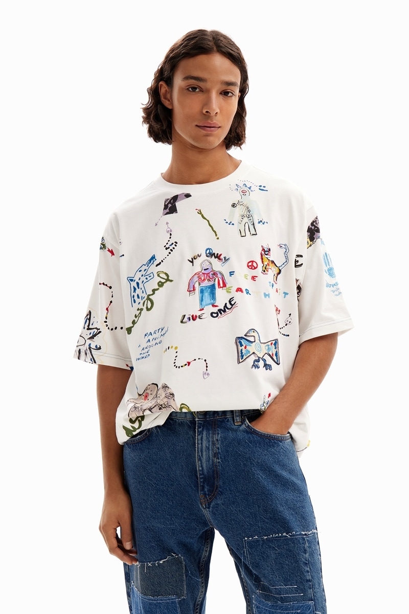 Desigual] Tシャツ TS_FLORAL レディース 4サイズ展開/S/XL】モダン