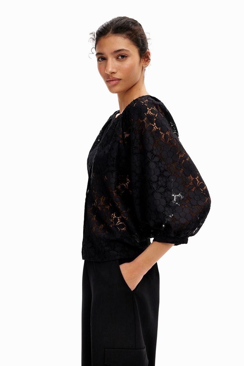 花柄 レースブラウス | デシグアル(Desigual) | マルイウェブチャネル