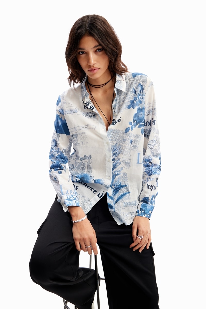 フェイスモチーフ アーティシャツ | デシグアル(Desigual