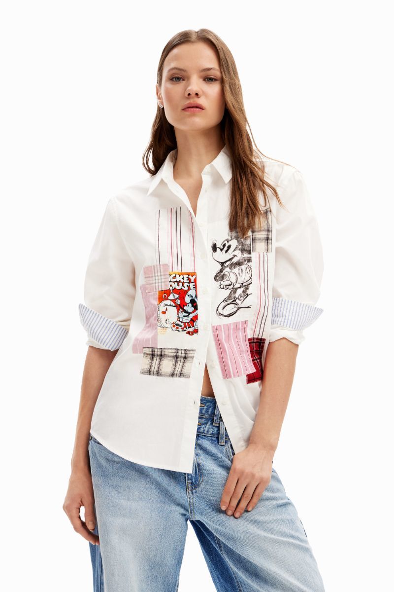 ミッキーマウス パッチワーク シャツ | デシグアル(Desigual