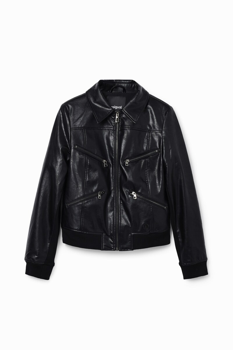 【新品タグ付き】デシグアル　レトロバイカージャケット　ライダースジャケット XS デシグアル Desigual レトロ バイカージャケット （グレー