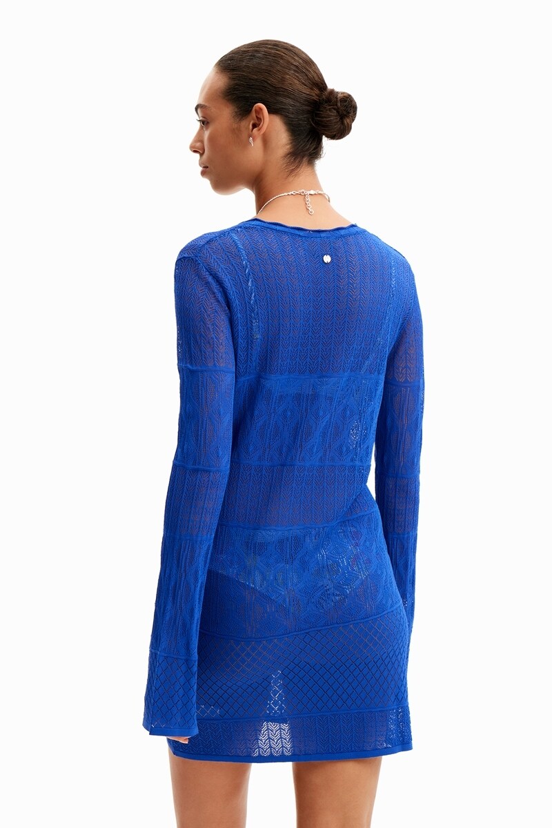 透かし編み ショートチュニックワンピース | デシグアル(Desigual