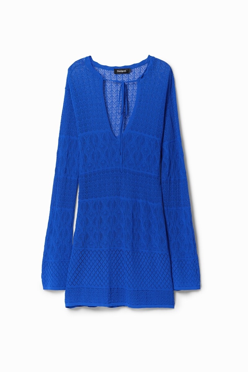 透かし編み ショートチュニックワンピース | デシグアル(Desigual