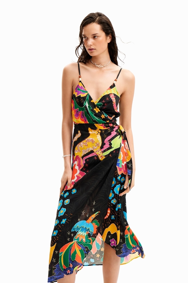 Desigual デシグアル セットアップ風 テクスチャー ミディワンピース デシグアル Desigual セットアップ風 テクスチャー ミディ