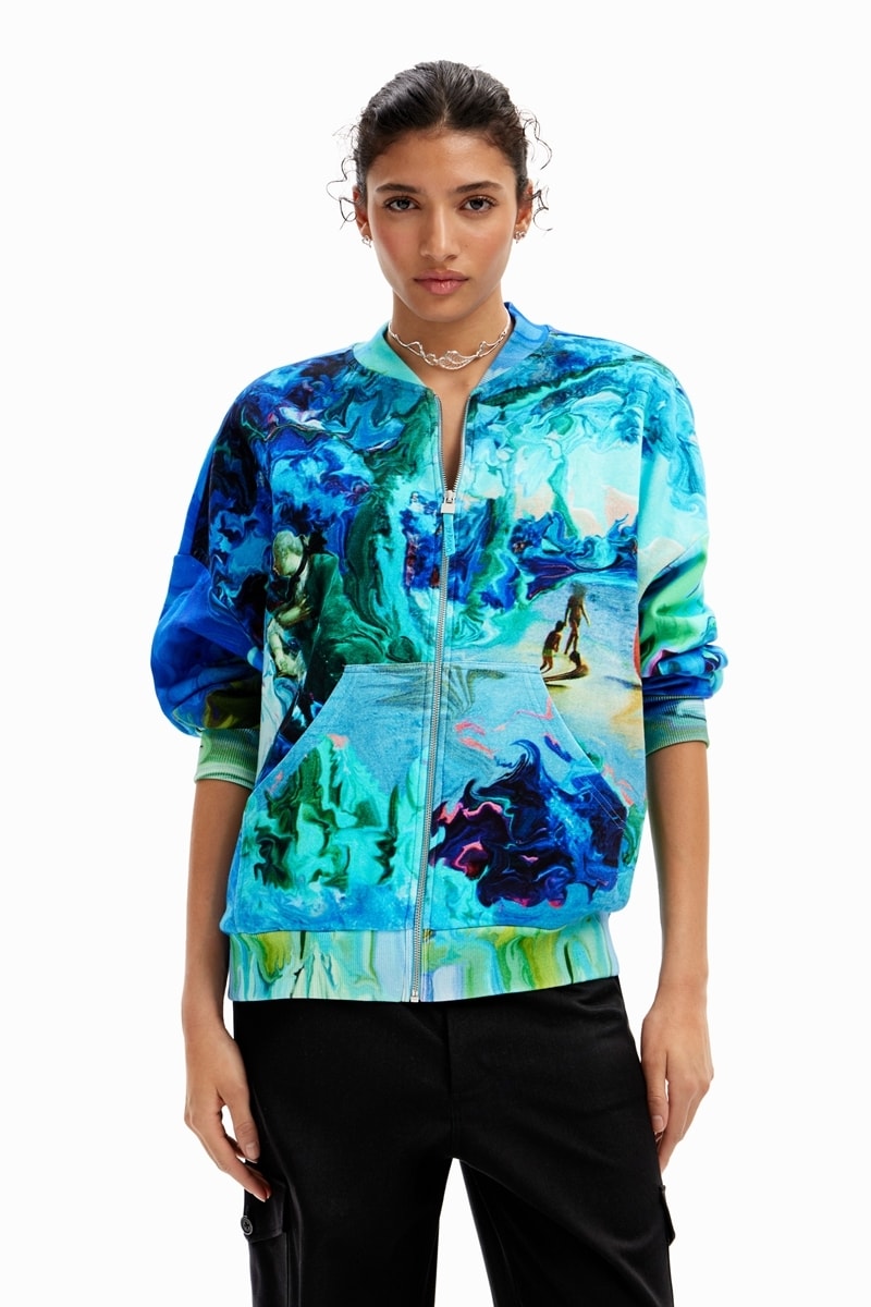 デシグアル Desigual M. Christian Lacroix アーティ スウェットシャツ （ブルー） デシグアル Desigual M. Christian Lacroix アーティ スウェット