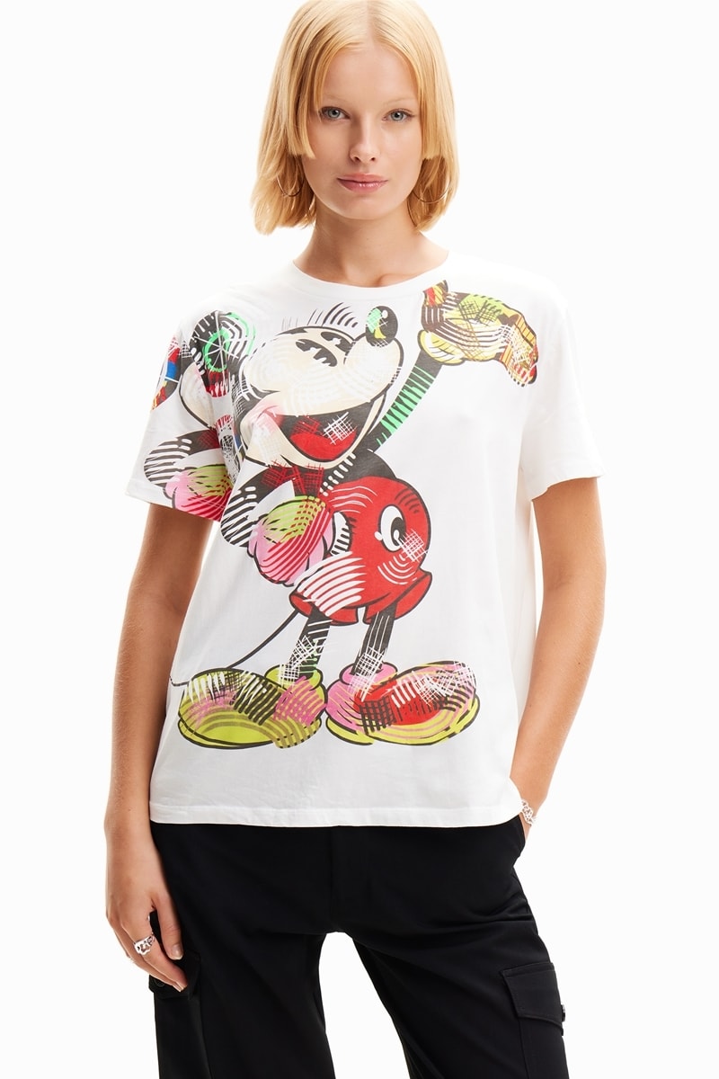 【デシグアル】ミッキーマウス マルチカラー オーバーサイズTシャツ デシグアル Desigual ミッキーマウス マルチカラー オーバー