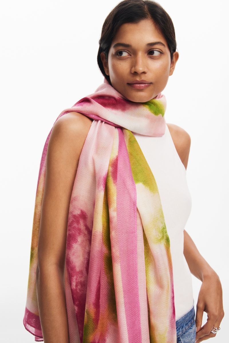 水彩長方形スカーフ | デシグアル(Desigual) | マルイウェブチャネル