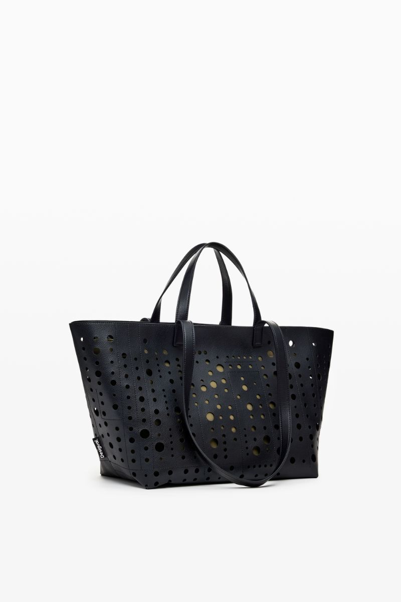 ほぼ新品✨　デシグアル　定価15,900円　STAR柄入り　2wayバッグ 花柄 ショルダーバッグ ブラック（ハンドバッグ）｜Desigual