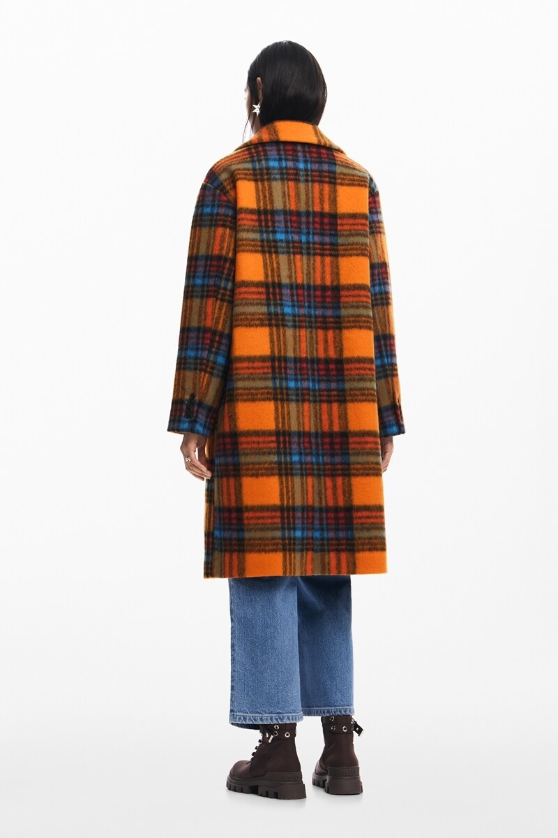 デシグアル（Desigual）/【5サイズ展開/ 羊毛MIX】チェック柄オーバーコート 5サイズ展開/ 羊毛MIX】チェック柄オーバーコート | デシグアル