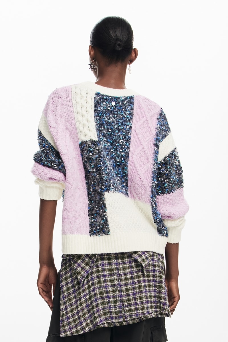 デシグアル Desigual EDMONTON ヘビーゲージプルオーバー （ホワイト） デシグアル Desigual EDMONTON ヘビーゲージプルオーバー