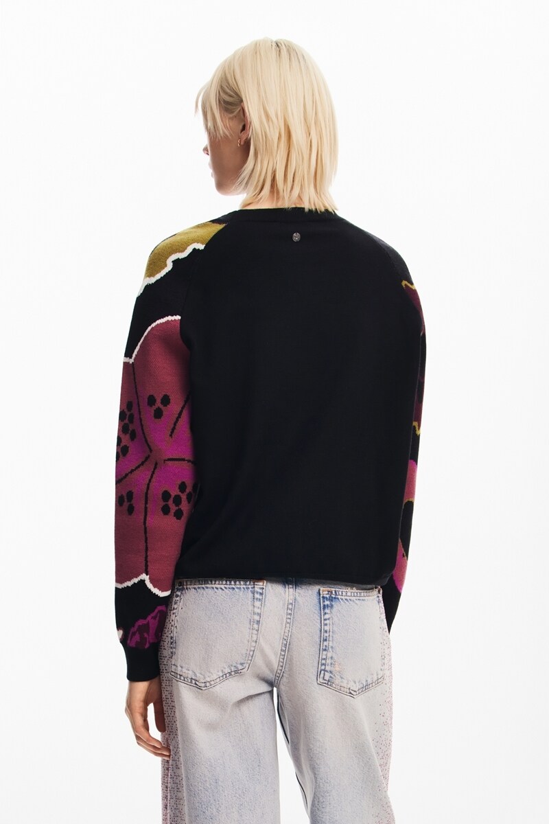 デシグアル Desigual BARRIE ライトゲージプルオーバー （グレー/ブラック） デシグアル Desigual BARRIE ライトゲージプルオーバー （グレー