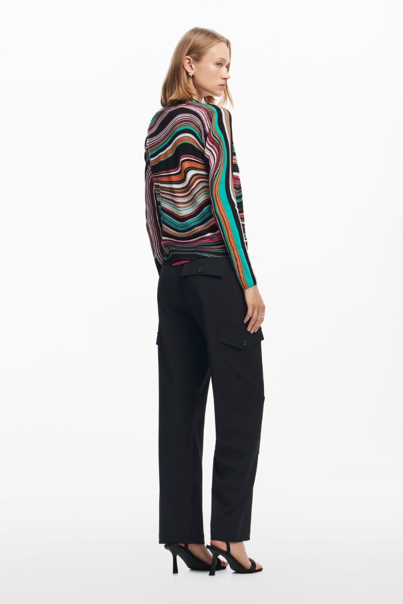 波状ストライプの長袖セーター | デシグアル(Desigual) | マルイウェブ