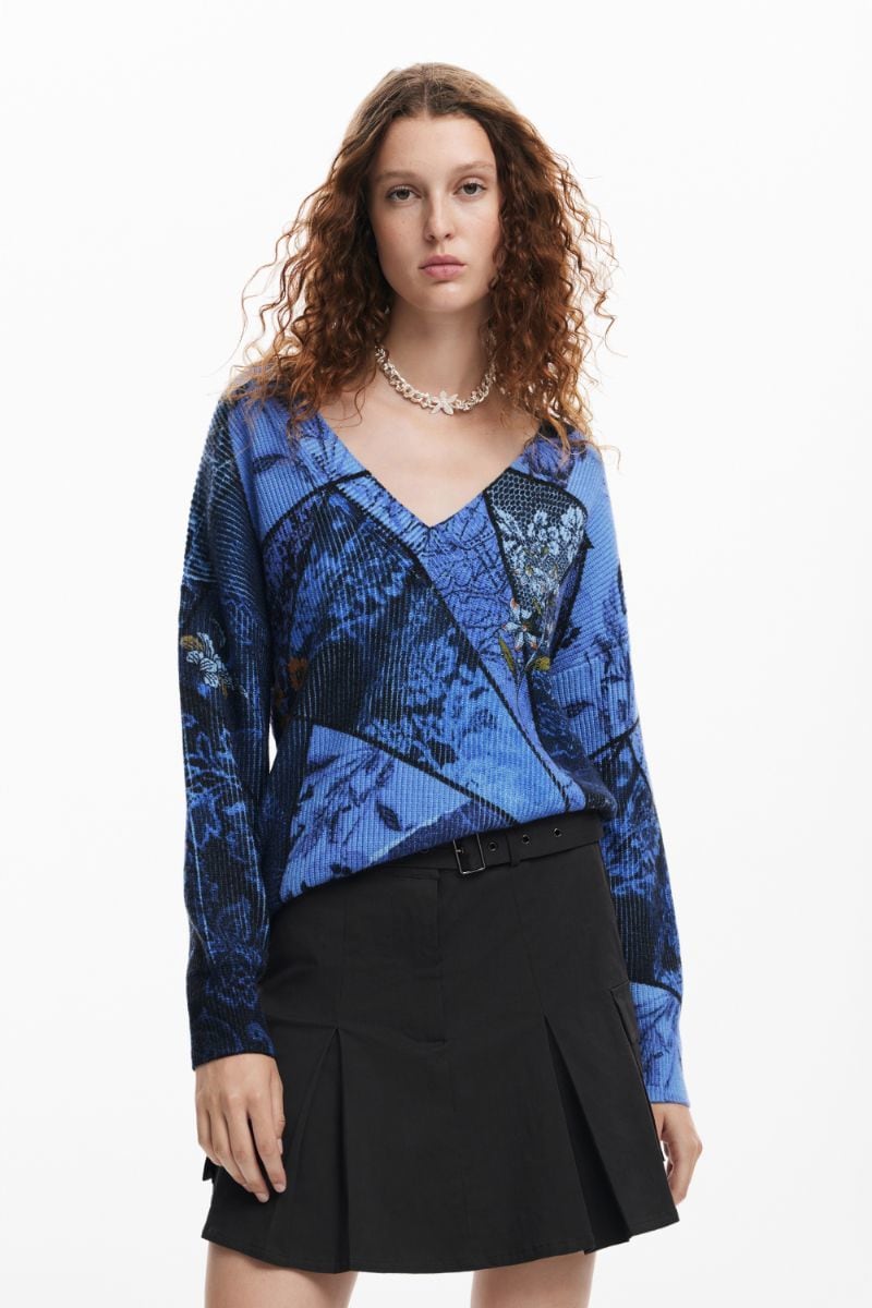 MAXFLOWER SCRIBBLELACROI ヘビーゲージプルオーバー デシグアル Desigual MAXFLOWER SCRIBBLELACROI ヘビーゲージ