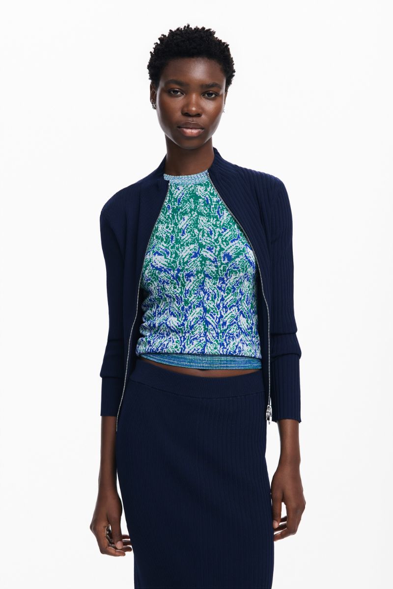 ニット セーター JERSROMA ヘビーゲージジャケット レディース JERSROMA ヘビーゲージジャケット | デシグアル(Desigual