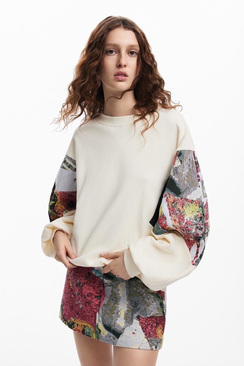 デシグアル Desigual BARRIE ライトゲージプルオーバー （グレー/ブラック） デシグアル Desigual BARRIE ライトゲージプルオーバー （グレー