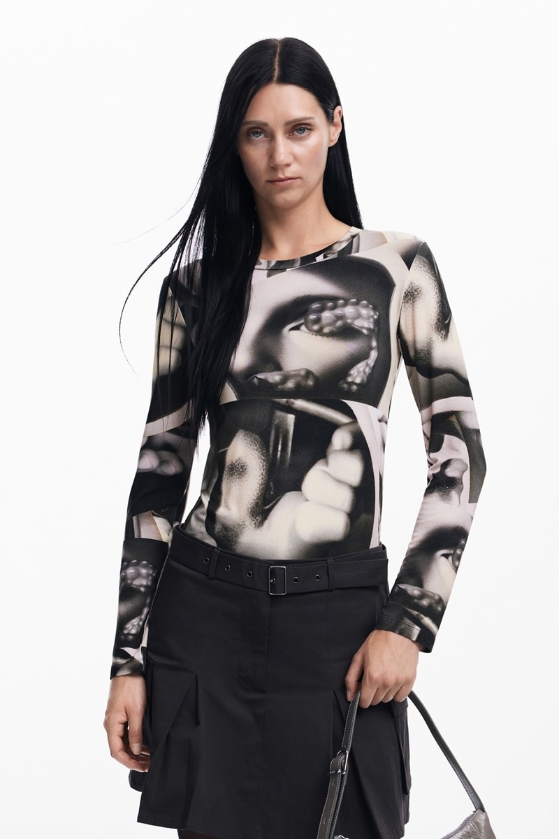 デシグアル Desigual TSHORSE Tシャツロングスリーブ （ブラウン） 楽天市場】Desigual（長さ（袖）長袖）（Tシャツ・カットソー