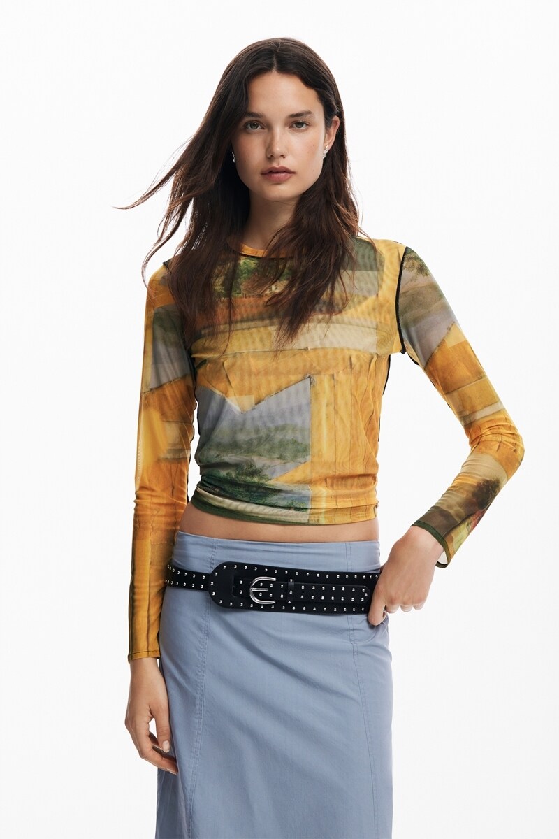 売れ筋商品|||デジグアル カットソー トップス レディース Women's Snake fluid shirt Beige デシグアル(Desigual) レディース Tシャツ・カットソー の一覧