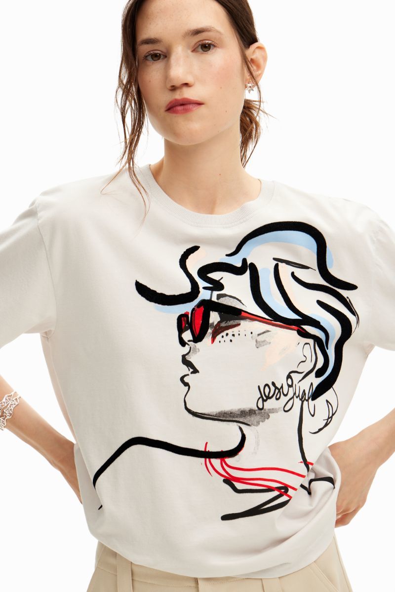 イラスト付き無地Tシャツ | デシグアル(Desigual) | マルイ
