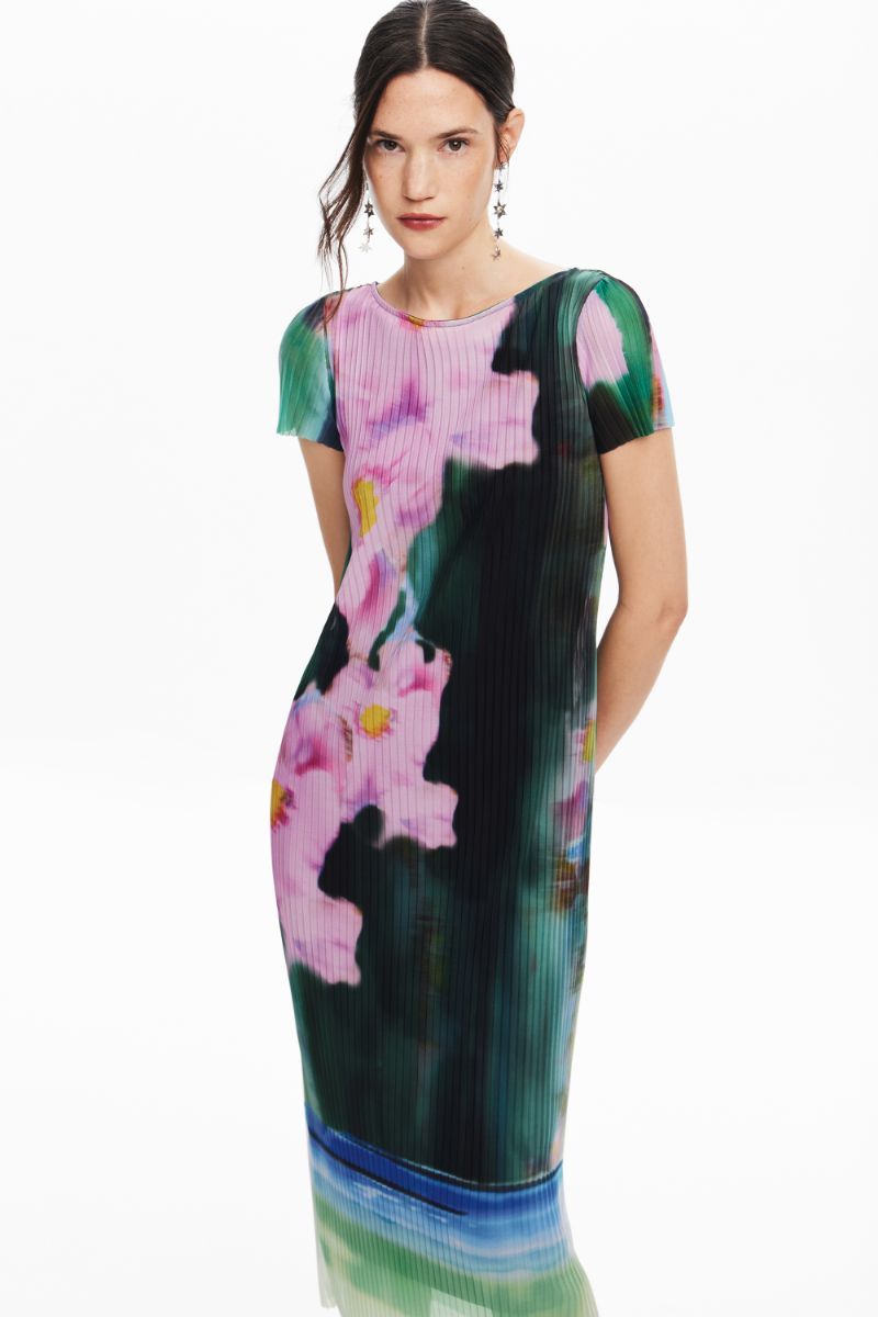 スペイン発新作【DESIGUAL 】デジクアル ミディ丈ワンピース花柄 花柄のミディワンピース | デシグアル(Desigual) | マルイウェブ