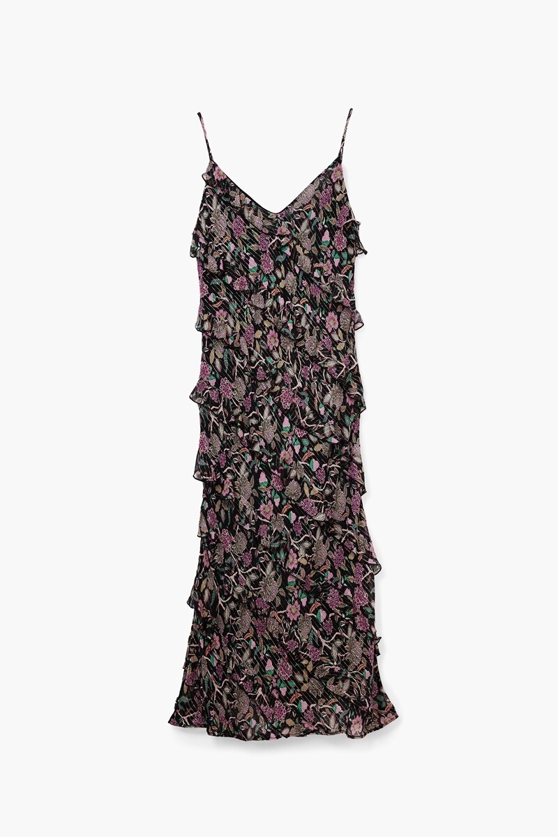 秋の植物柄のミディワンピース | デシグアル(Desigual) | マルイウェブ