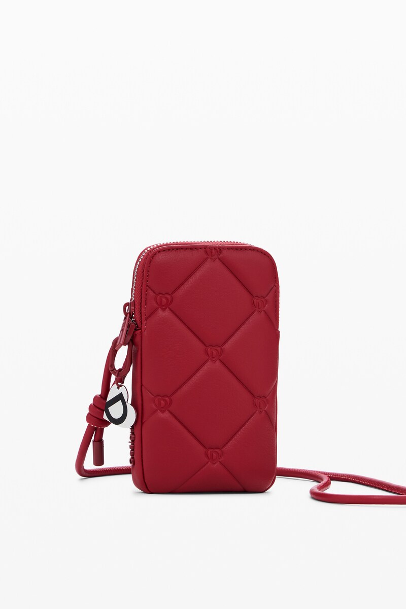 Desigual★ロゴ☆カードスロット付き☆スマホショルダー デシグアル Desigual ロゴ スマホショルダーバッグ （ホワイト