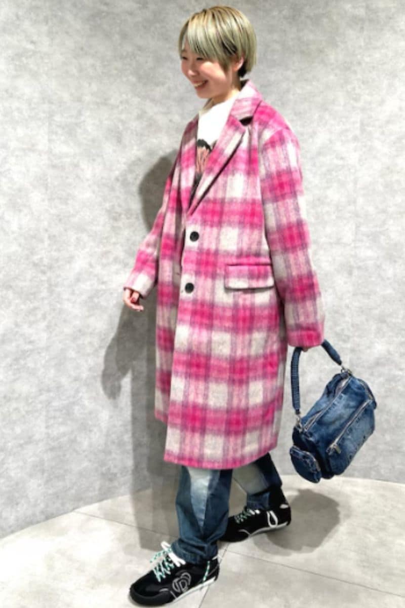 5サイズ展開/羊毛MIX】チェックチェスターコート | デシグアル